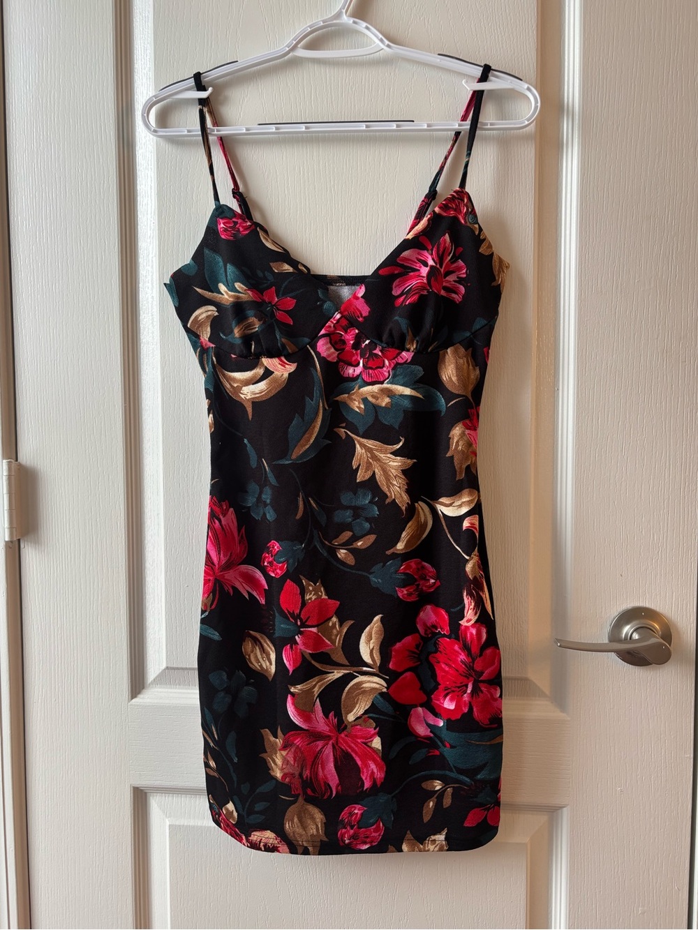 Floral Spaghetti Strap Dress - Mini